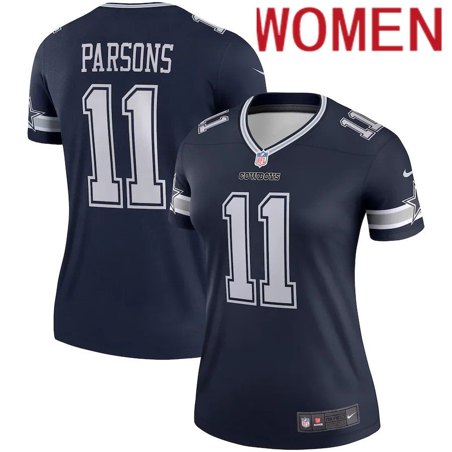 Women Dallas Cowboys #11 Micah Parsons Nike Navy Legend NFL Jersey